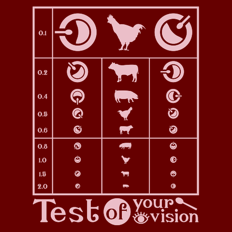 カレー好きの視力検査Tシャツ