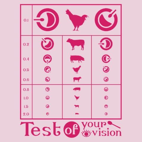 カレー好きの視力検査Tシャツ