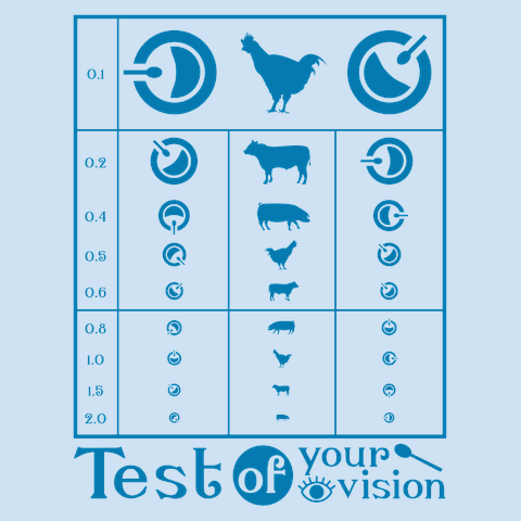 カレー好きの視力検査Tシャツ