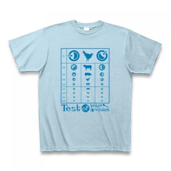 カレー好きの視力検査Tシャツ