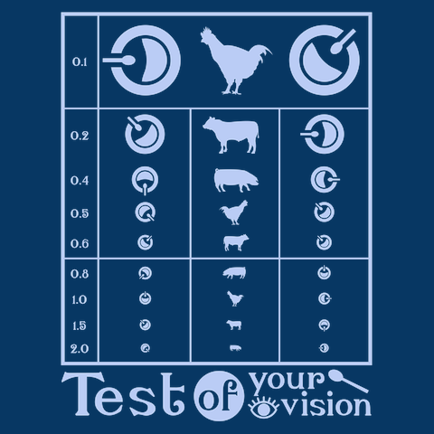 カレー好きの視力検査Tシャツ