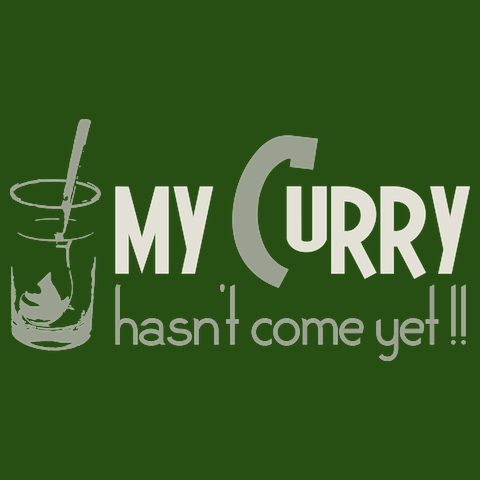 私のカレーは<br />まだですか？Tシャツ