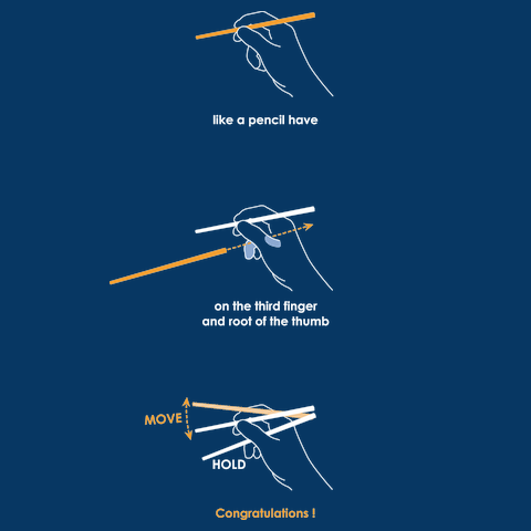 箸の持ち方Tシャツ