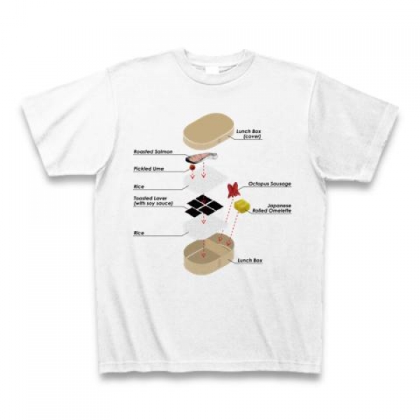 お弁当分解図Tシャツ