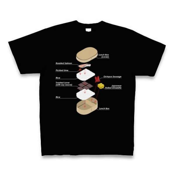 お弁当分解図Tシャツ