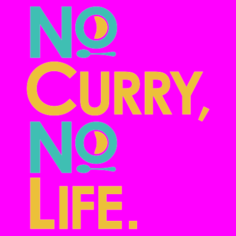 No curry‚ No life.Tシャツ